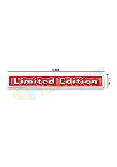 Limited Edition Torpido Bagaj Logo Amblem 3D Metal Paslanmaz Kırmızı