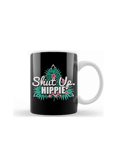 Cute & Funny Shut Up Hippie Anti Hipster Kupa Bardak Porselen Karışık