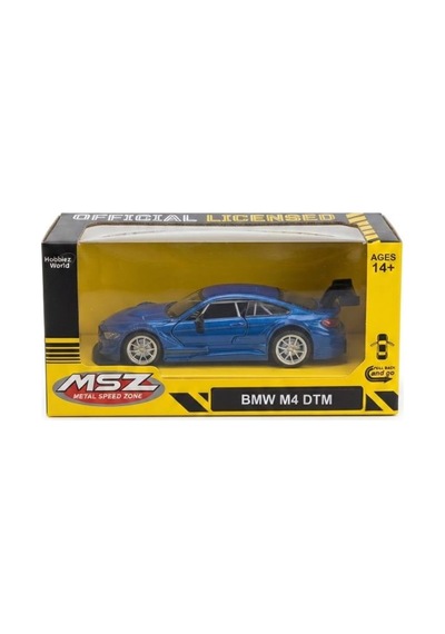 Hobbiez Lisanslı Bmw M4 Kapıları Açılabilir Model Diecast 1.36 Ölçek Metal Model Araç Mavi
