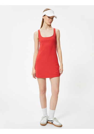 Koton Spor Taytlı Elbise Mini Askılı U Yaka Slim Fit Sırt Detaylı Kırmızı 4sak30216nk Kırmızı Koton Spor Taytlı Elbise Mini Askılı U Yaka Slim Fit Sırt Detaylı Kırmızı 4sak30216nk Kırmızı