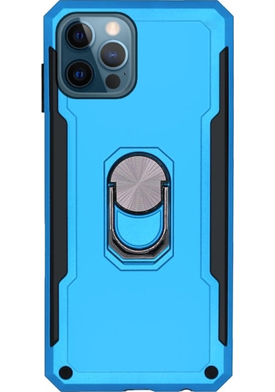 Apple Uyumlu iPhone 12 Pro Max Kilif Panzer Ring Tam Koruma Arka Kapak 478278345