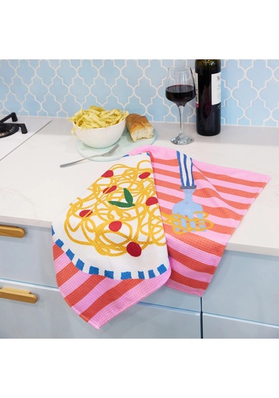 Dock And Bay Mutfak Havlusu Spaghetti No Regretti Çok Renkli