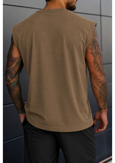 Cool Tarz Erkek Oversize Kolsuz Tişört %100 Pamuk California Baskılı Bisiklet Yaka Atlet Kahverengi Kahverengi Cool Tarz Erkek Oversize Kolsuz Tişört %100 Pamuk California Baskılı Bisiklet Yaka Atlet Kahverengi Kahverengi