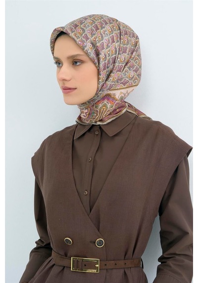 Armine Sura İpek Eşarp Pudra Pembe