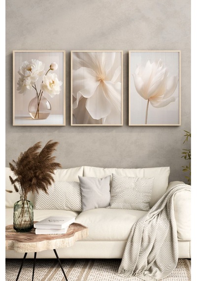 Ahşap Çerçeveli Mdf Tablo Seti Salon Ve Oturma Odası Için Çt3086 23 X 32