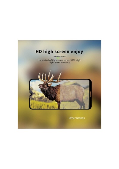 Huawei Y5 2019 Tam Kaplayan Temperli Cam Ekran Koruyucu Siyah