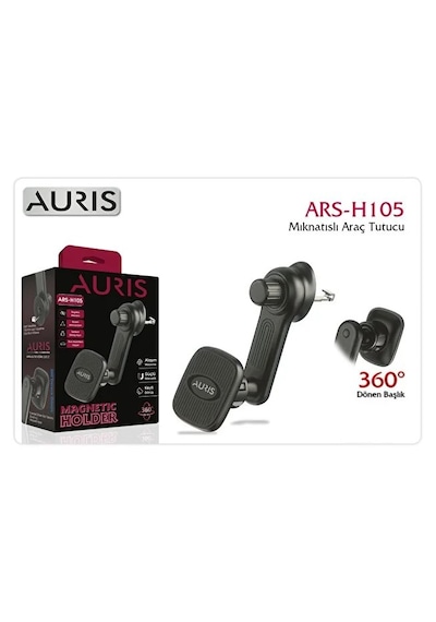 Auris Ars-h105 Mıknatıslı Araç Telefon Tutucu Siyah