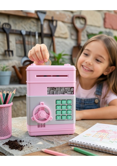 Şifreli Büyük Hacimli Para Kumbarası Uczzzsam53numberbank-19 Çok Renkli