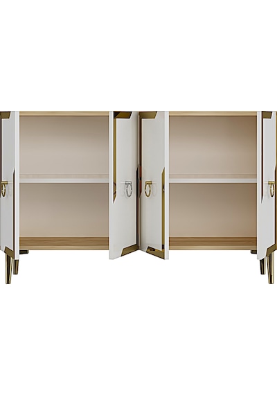 Ka1233dbg Seza Konsol Ve Tv Sehpası Safirmeşe-beyaz-gold 120cm
