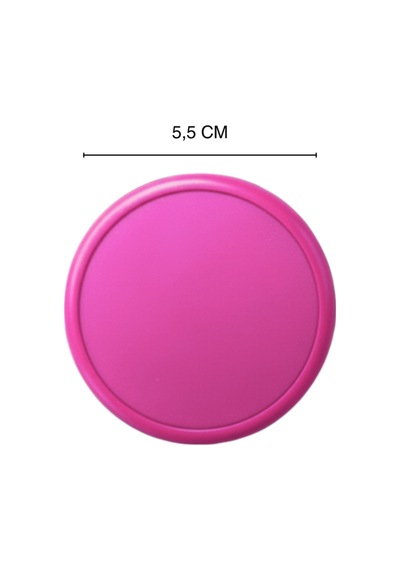 Pembe Çocuk Odası Mobilya Kulbu - 55 MM - Abs Plastik Tekli Düğme Dolap ve Çekmece Kulpu Pembe