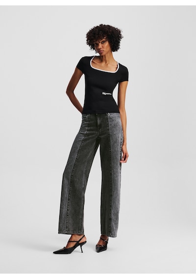 Karl Lagerfeld Jeans Siyah Kadın %100 Pamuk Denim Pantolon A3w10070