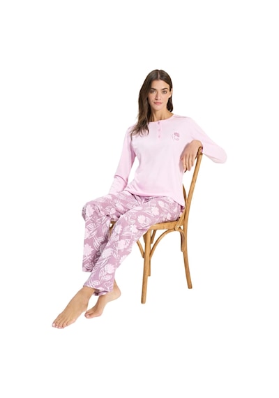Over Sleep By Poleren Over Sleep 3306 Kadın Süprem Yazlık Takım M-l-xl-2xl Pembe