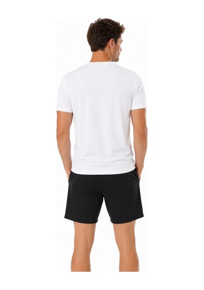 Cazador 45010 Erkek Bisiklet Yaka Beyaz Tshirt
