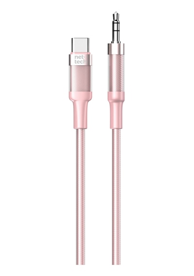 Nettech Nt-ac07 Plastik 100 Cm Type-c To Aux Kablosu Pembe