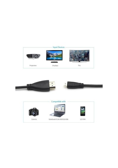 1.5 Metre Hdmi To Micro Hdmi Gold Kablo