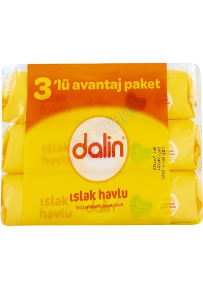 4 Adet Dalin Islak Havlu 3 Al 2 Öde