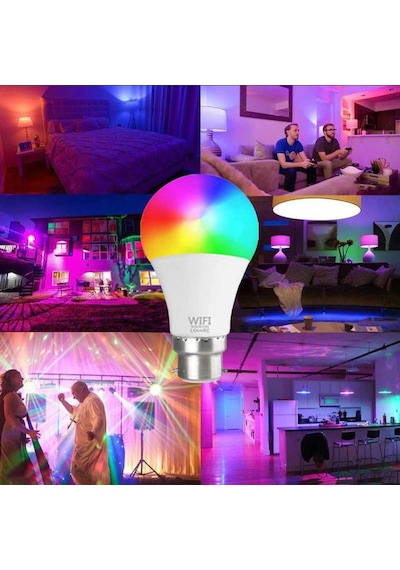 4 Adet Kumandalı, 20 Farklı Işık Renkli, Çakar Modlu Akıllı Led Ampul, Çok Kaliteli Rgb E-27 Ampul