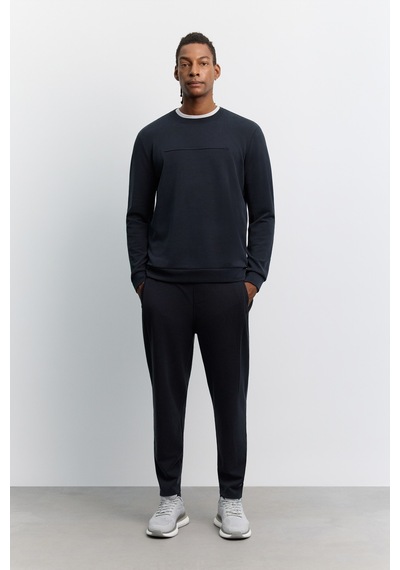 Avva Erkek Siyah Bisiklet Yaka Modal Karışımlı Soft Touch Regular Fit Sweatshirt A62y1200