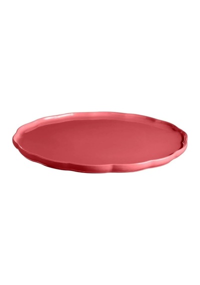 Emile Henry Madeleine Servis Tabağı Yuvarlak 31 Cm Pembe/rose Candy Kırmızı