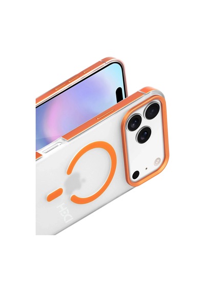 Apple Uyumlu iPhone 17 Pro Hbc-394 Himalayas Magsafe Kapak - Turuncu
