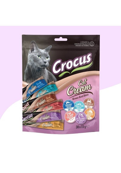 Crocus 6 Farklı Aromalı Kedi Krema Ödülü 30x15gr