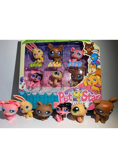 Pet Shop Neşeli Minişler 6'lı Miniş Oyuncak Pet Star