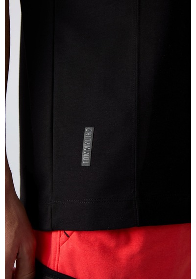 Tommy Life Siyah Pamuklu Kalın Yumuşak Dokulu Oversize Fit Basic Erkek T-shirt - 88349 Siyah Tommy Life Siyah Pamuklu Kalın Yumuşak Dokulu Oversize Fit Basic Erkek T-shirt - 88349 Siyah