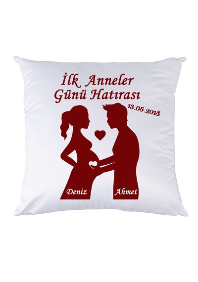 Anne Adayına İLk Anneler Günü Hediyesi İSimli Yastık
