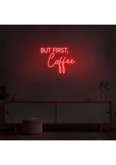 But Fırst,coffee Yazılı Neon Tabela Kırmızı