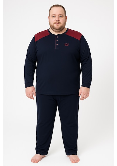 Mutlu City Erkek Yüksek Kalite İnterlok Penye Büyük Beden Pijama Takımı 18540 Lacivert - Bordo Mutlu City Erkek Yüksek Kalite İnterlok Penye Büyük Beden Pijama Takımı 18540 Lacivert - Bordo
