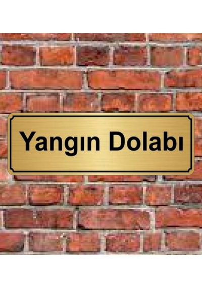 10X20 Cm Yangın Dolabı Yazılı Metal Yönlendirme Levhası