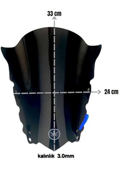 Yamaha Yzf R25 Ön Siperlik Camı Füme 2014-2018 -1795