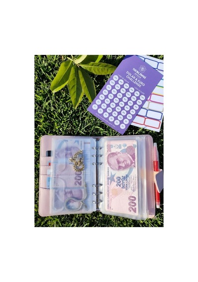 Bütçe Planlayıcı Manyetik Ajanda Pembe Sticker Ve Challenge Hediyeli