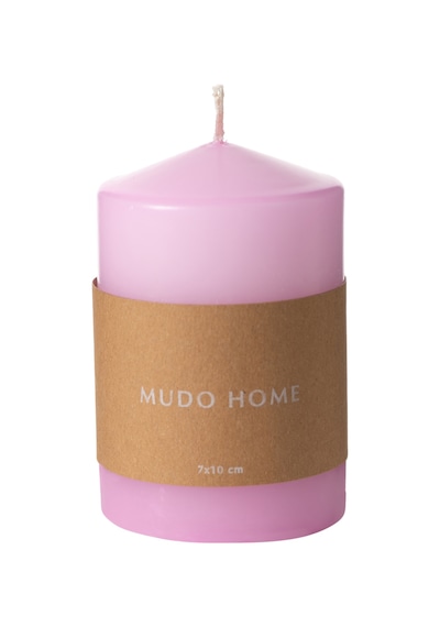 Mudo Home Sütun Mum Pembe 7x10 Diğer