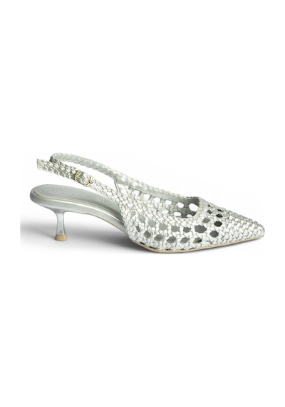 Fox Shoes Y820026509 Gümüş Alçak Topuklu Kadın Ayakkabı