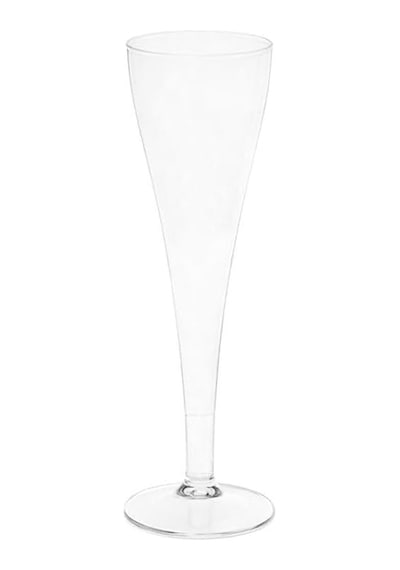 Mika Plastik Şampanya Bardağı - Flüt Kadeh 120 Ml 6'li