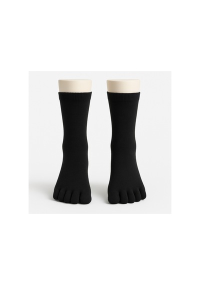 Worthy Socks 1 Çift Parmak Çorap Siyah