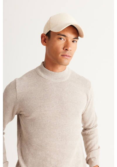 AC&Co / Altınyıldız Classics Erkek Bej Melanj Recycle Standart Fit Normal Kesim Yarım Balıkçı Yaka Pamuklu Jakarlı Triko Kazak Bej Melanj AC&Co / Altınyıldız Classics Erkek Bej Melanj Recycle Standart Fit Normal Kesim Yarım Balıkçı Yaka Pamuklu Jakarlı Triko Kazak Bej Melanj