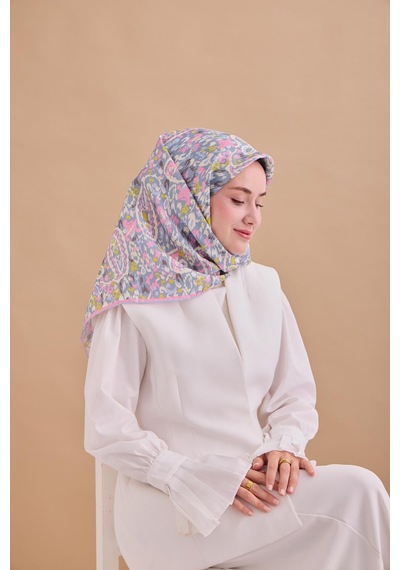 Silk Home Twill İpek Eşarp 11478-21 Bebe Mavi, Karolina Mavi, Pembe, İnci