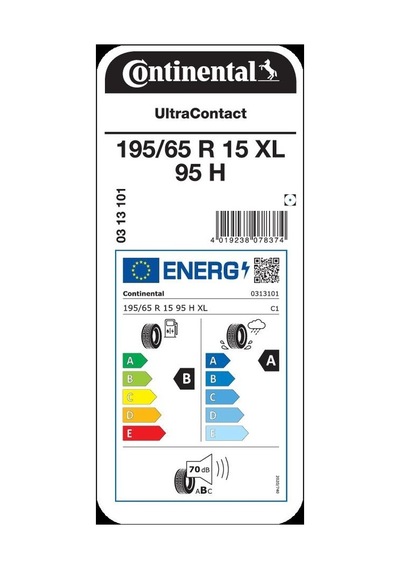 Continental 195/65R15 95H XL Ultracontact Yaz Lastiği 2025