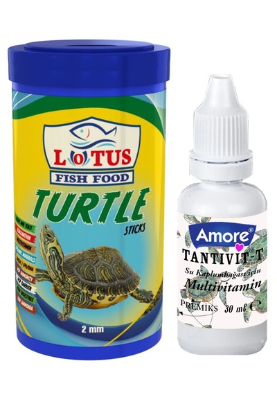 Amore Turtle Food Stick 2 x 125 ML + Bonisa 100 ML + Lotus 2 x 100 ML Kaplumbağa Yemi