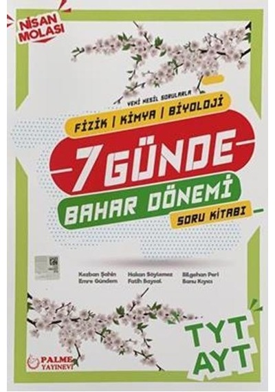 Palme Yks Tyt Ayt Fkb 7 Günde Bahar Dönemi Soru Kitabı Yeni