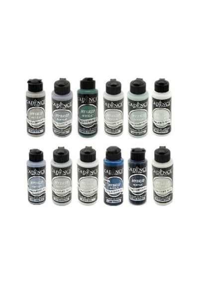 Hybrid Akrilik Boya Seti 120 Ml Set4 Soğuk Renkler Karışık Karışık