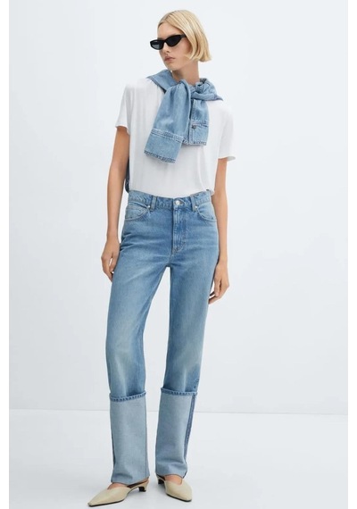 Fashion Friends V Yaka Bluz Beyaz