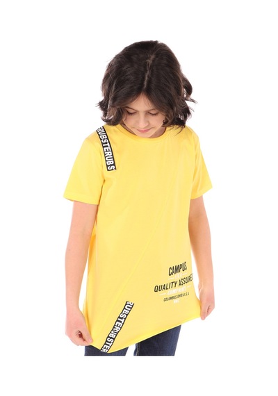 Toontoy Kids Toontoy Erkek Çocuk Campus The Baskılı Tişört Koyu Sarı