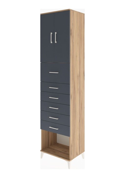 Hyperion Dolap 2 Raflı 6 Çekmeceli 2 Kapaklı 60x44x243 Çam-an... Çam Hyperion Dolap 2 Raflı 6 Çekmeceli 2 Kapaklı 60x44x243 Çam-an... Çam