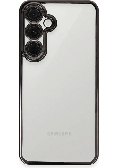 Samsung Galaxy S24 Fe Uyumlu Kılıf Lensli Silikon - Siyah