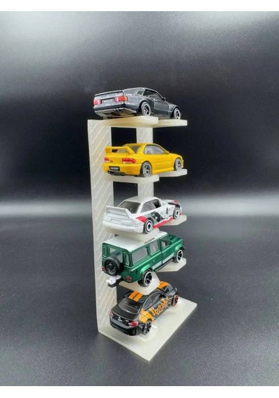 1:64 Ölçek Araç Sergileme Standı - 5 Araçlık - Natural