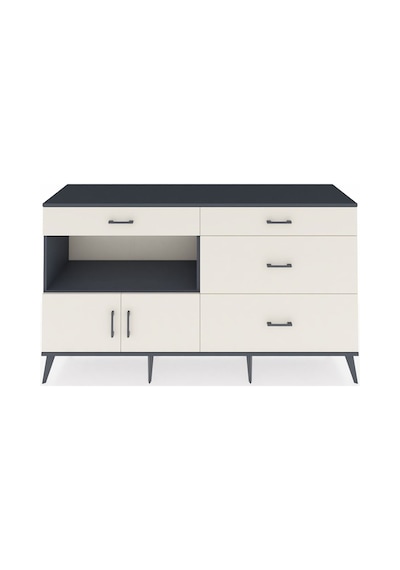 Hyperion Konsol Tek Raflı 4 Çekmeceli 2 Kapaklı 176x44x99 Antrasi Antrasit-aytaşı Hyperion Konsol Tek Raflı 4 Çekmeceli 2 Kapaklı 176x44x99 Antrasi Antrasit-aytaşı