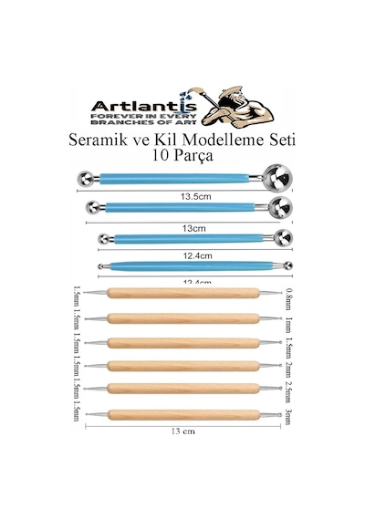Top Uçlu Seramik Ve Kil Modelleme Seti 10lu 1 Paket Polimer Kil Şekillendirme Çömlek Oyma Çiçek Marzipan Mandala Top Ütü Top Uçlu Seramik Ve Kil Modelleme Seti 10lu 1 Paket Polimer Kil Şekillendirme Çömlek Oyma Çiçek Marzipan Mandala Top Ütü
